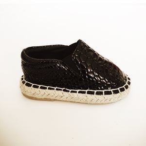 Gator, Gator Slip On (Black Crocodile)